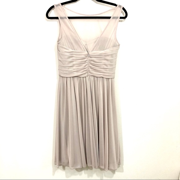 NWT David’s Bridal Beige Bridesmaid Dress - Picture 8 of 14